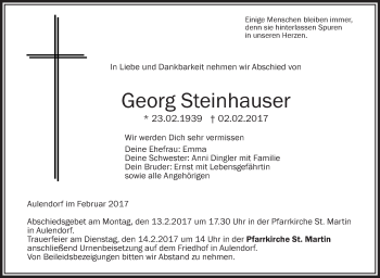 Zur Gedenkseite von Georg Steinhauser